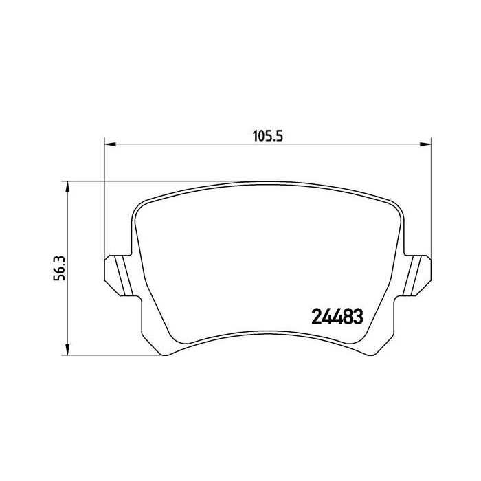 BREMBO Bremsbelagsatz, Scheibenbremse P85109
