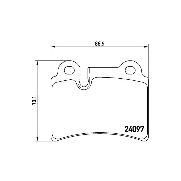 BREMBO Bremsbelagsatz, Scheibenbremse P85111