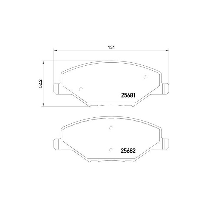 BREMBO Bremsbelagsatz, Scheibenbremse P85121