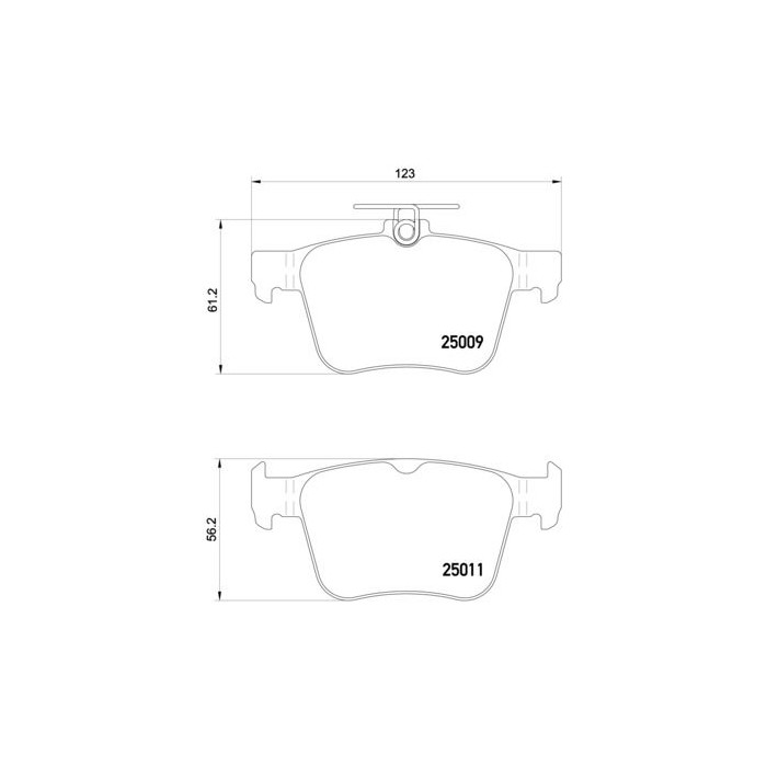 BREMBO Bremsbelagsatz, Scheibenbremse P85124
