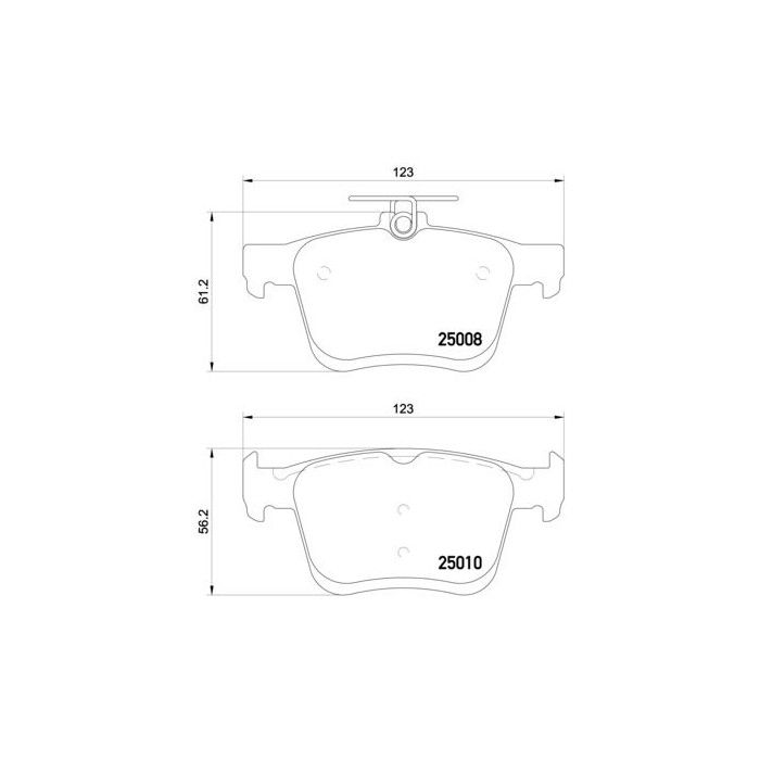 BREMBO Bremsbelagsatz, Scheibenbremse P85125