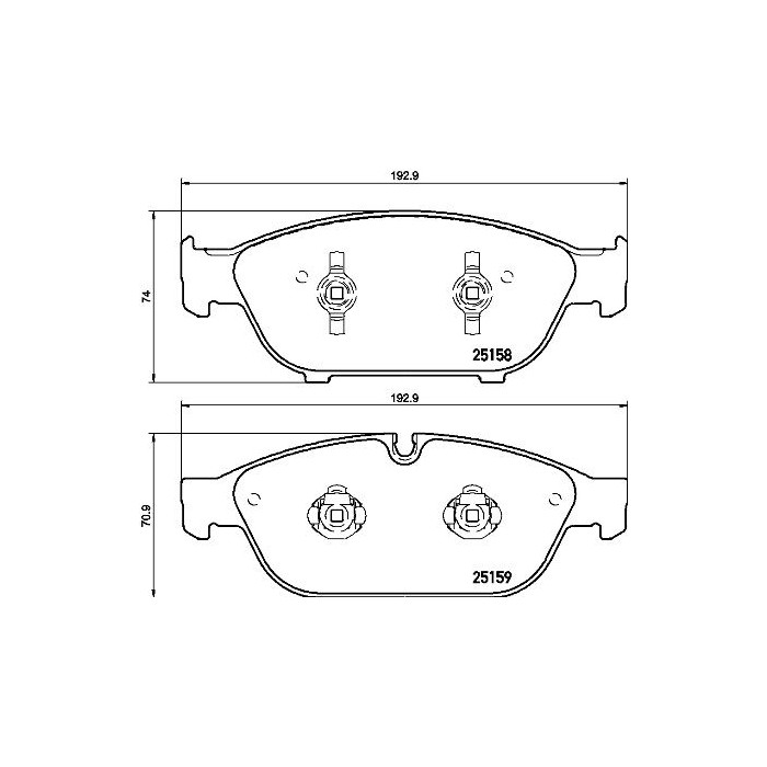 BREMBO Bremsbelagsatz, Scheibenbremse P85127