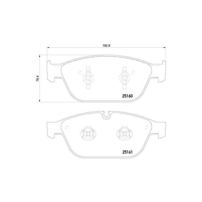 BREMBO Bremsbelagsatz, Scheibenbremse P85128