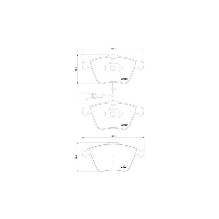 BREMBO Bremsbelagsatz, Scheibenbremse P85129