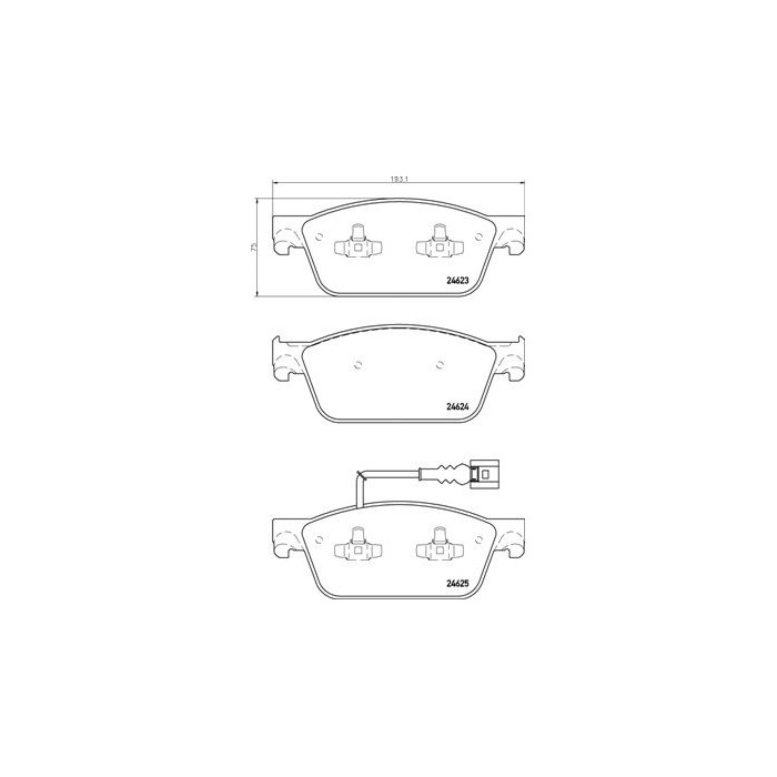 BREMBO Bremsbelagsatz, Scheibenbremse P85141