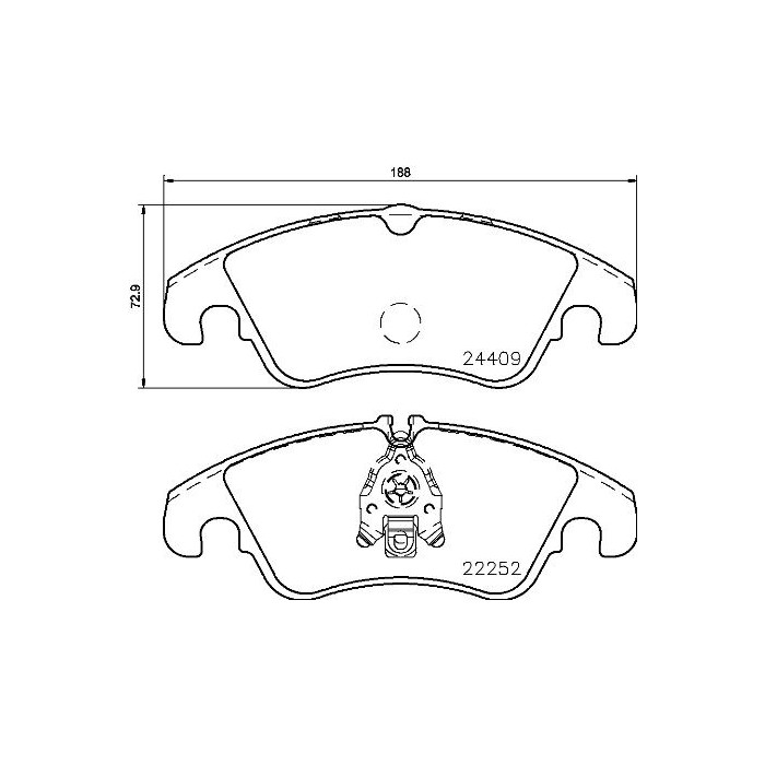 BREMBO Bremsbelagsatz, Scheibenbremse P85145