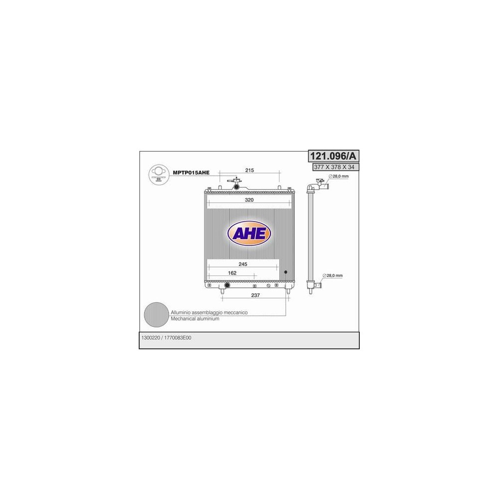 AHE Kühler, Motorkühlung 121.096/A