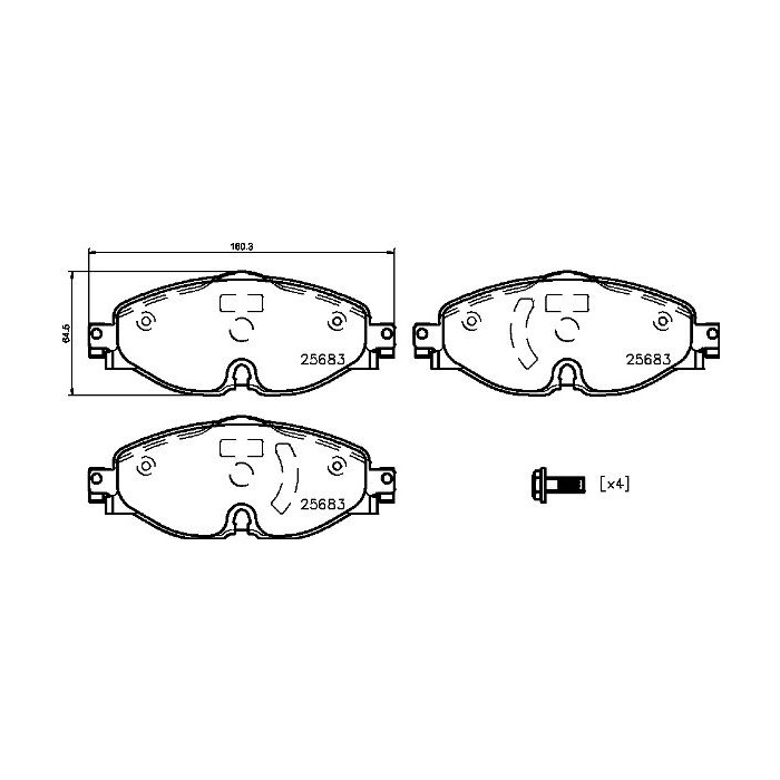 BREMBO BREMSBELÄGE, RICHTUNGSGEBUNDEN Bremsbelagsatz, Scheibenbremse P85147