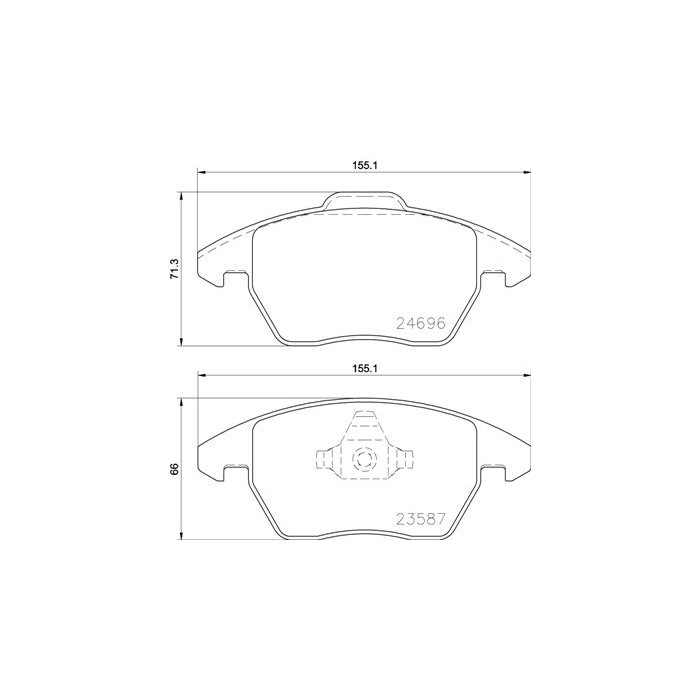 BREMBO Bremsbelagsatz, Scheibenbremse P85148