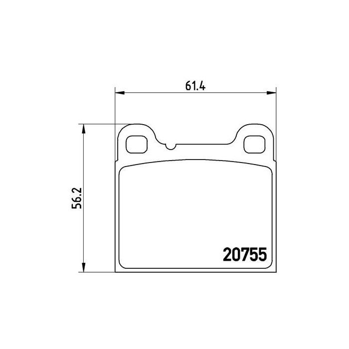 BREMBO Bremsbelagsatz, Scheibenbremse P86002