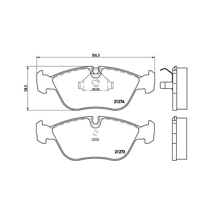 BREMBO Bremsbelagsatz, Scheibenbremse P86013