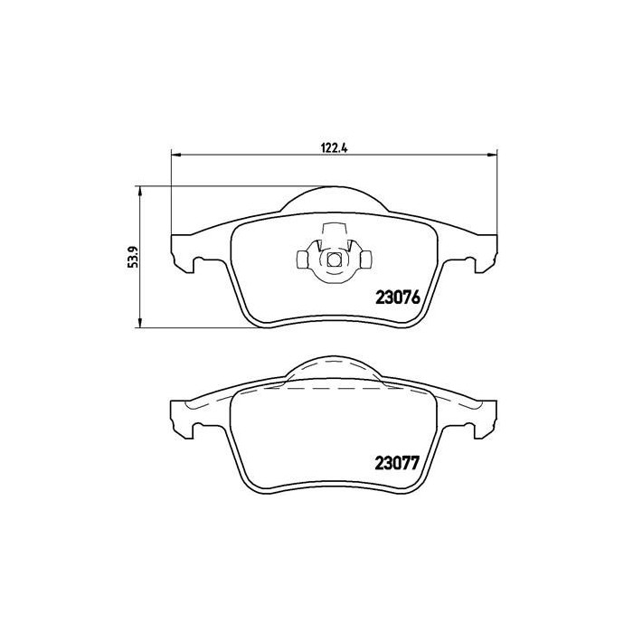 BREMBO Bremsbelagsatz, Scheibenbremse P86014