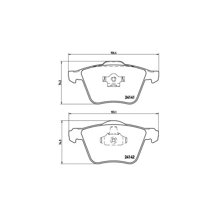 BREMBO Bremsbelagsatz, Scheibenbremse P86018