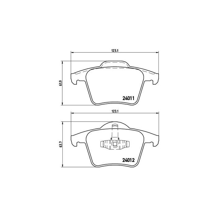 BREMBO Bremsbelagsatz, Scheibenbremse P86019