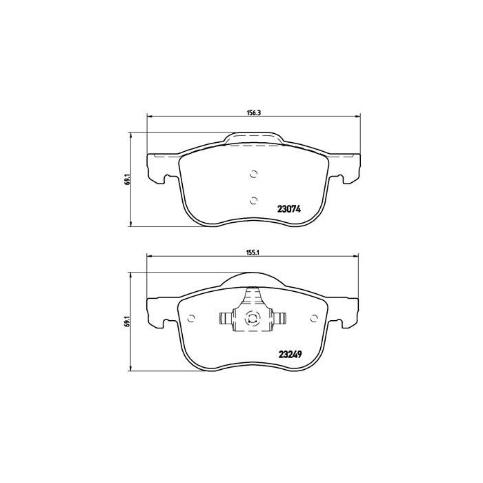BREMBO Bremsbelagsatz, Scheibenbremse P86020