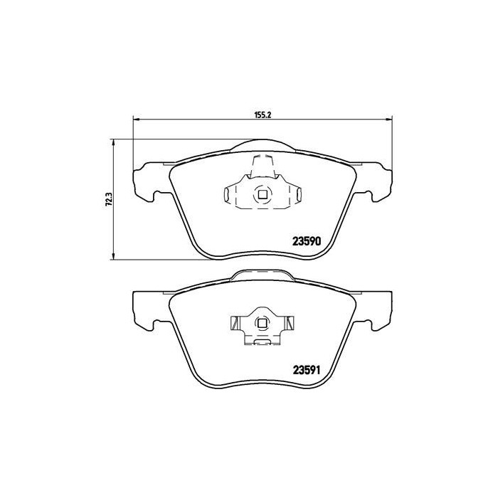 BREMBO Bremsbelagsatz, Scheibenbremse P86022
