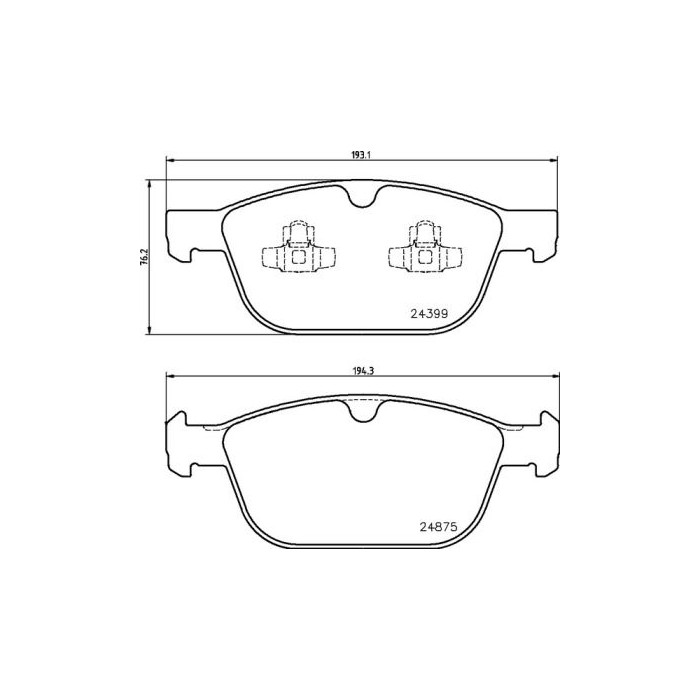 BREMBO Bremsbelagsatz, Scheibenbremse P86023
