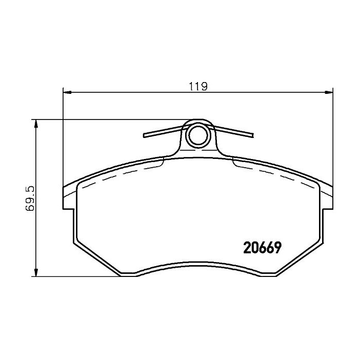 BREMBO Bremsbelagsatz, Scheibenbremse P99026