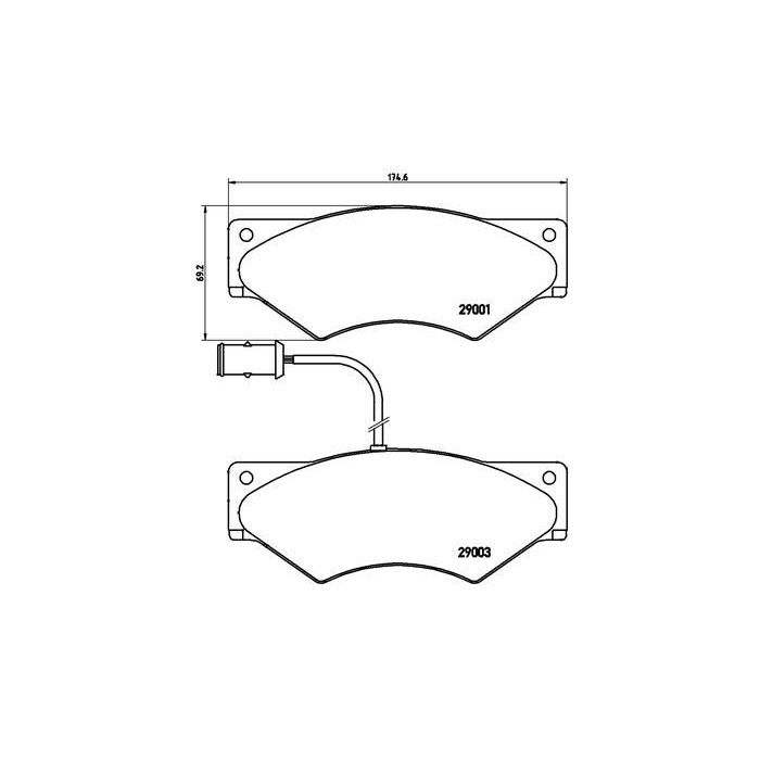 BREMBO Bremsbelagsatz, Scheibenbremse PA6007