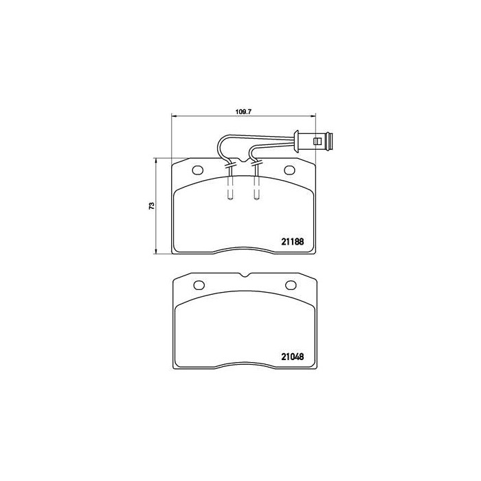 BREMBO Bremsbelagsatz, Scheibenbremse PA6009