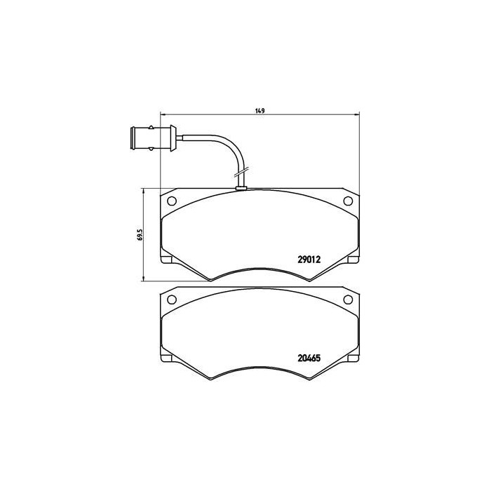 BREMBO Bremsbelagsatz, Scheibenbremse PA6013