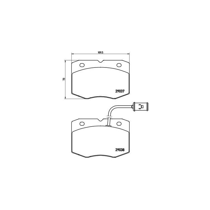 BREMBO Bremsbelagsatz, Scheibenbremse PA6014