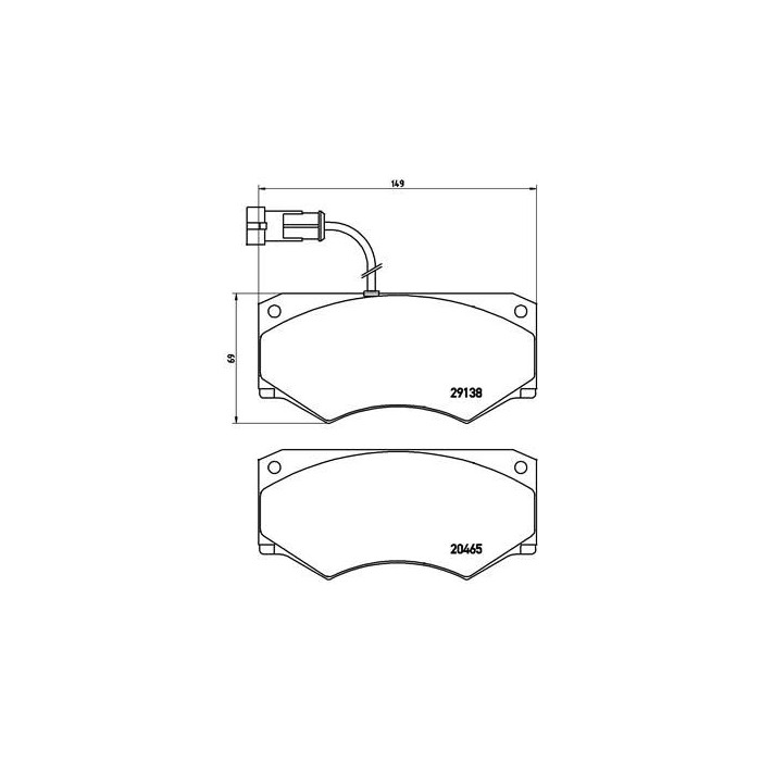 BREMBO Bremsbelagsatz, Scheibenbremse PA6016
