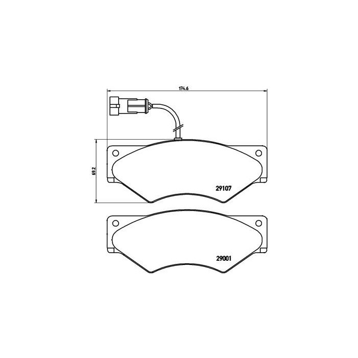BREMBO Bremsbelagsatz, Scheibenbremse PA6018