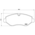 BREMBO Bremsbelagsatz, Scheibenbremse PA6026