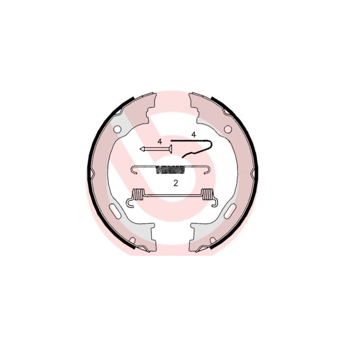 BREMBO Bremsbackensatz, Feststellbremse S50515