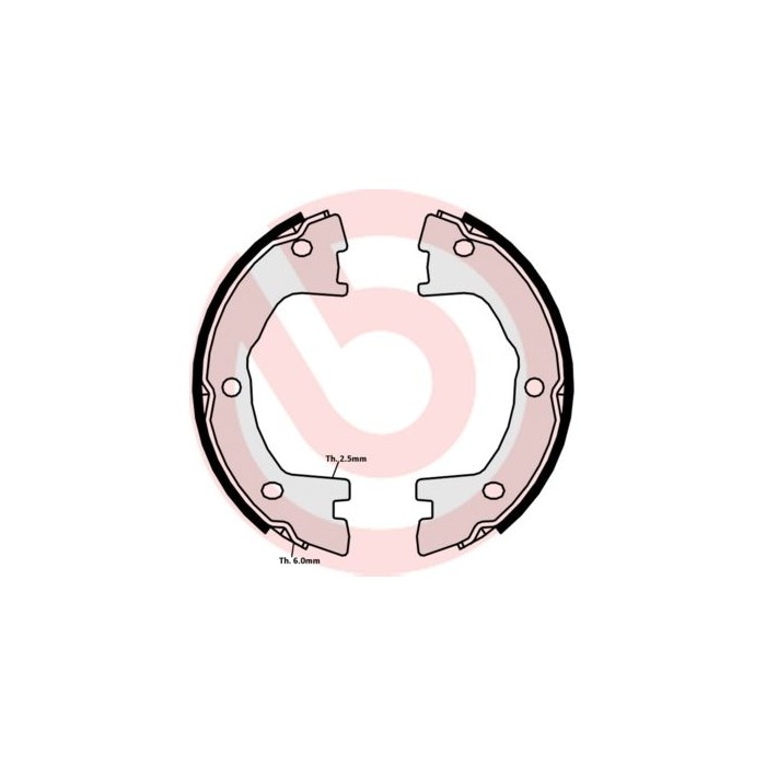 BREMBO Bremsbackensatz, Feststellbremse SA6508