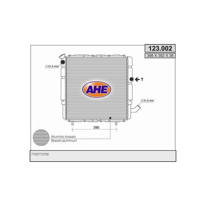 AHE Kühler, Motorkühlung 123.002