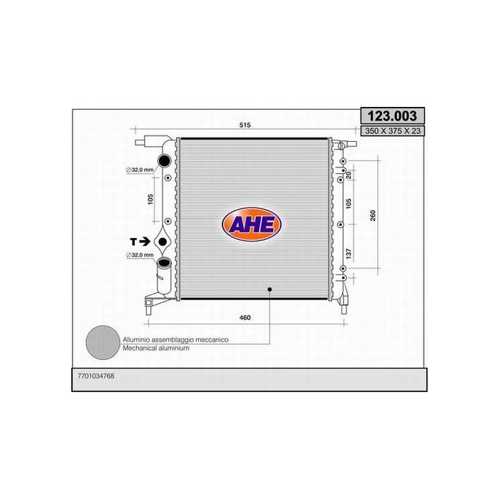 AHE Kühler, Motorkühlung 123.003
