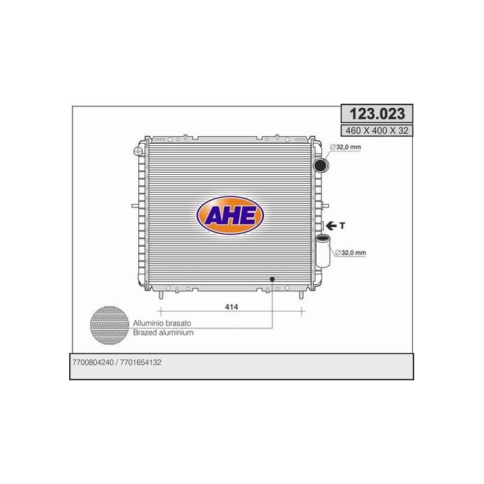 AHE Kühler, Motorkühlung 123.023
