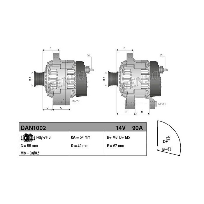 DENSO Generator DAN1002