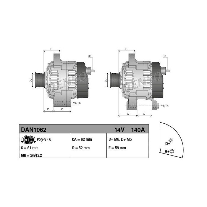 DENSO Generator DAN1062