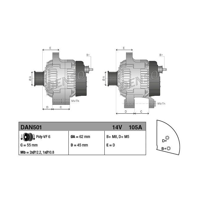DENSO Generator DAN501