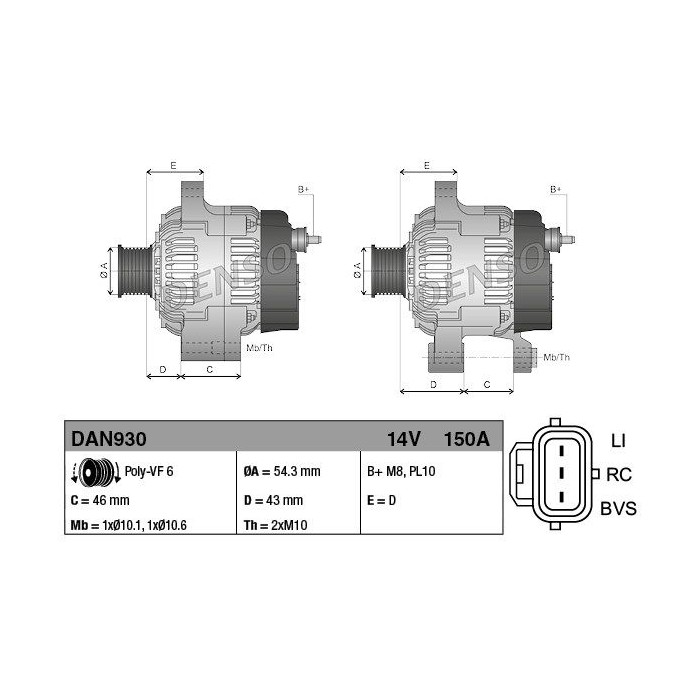DENSO Generator DAN930