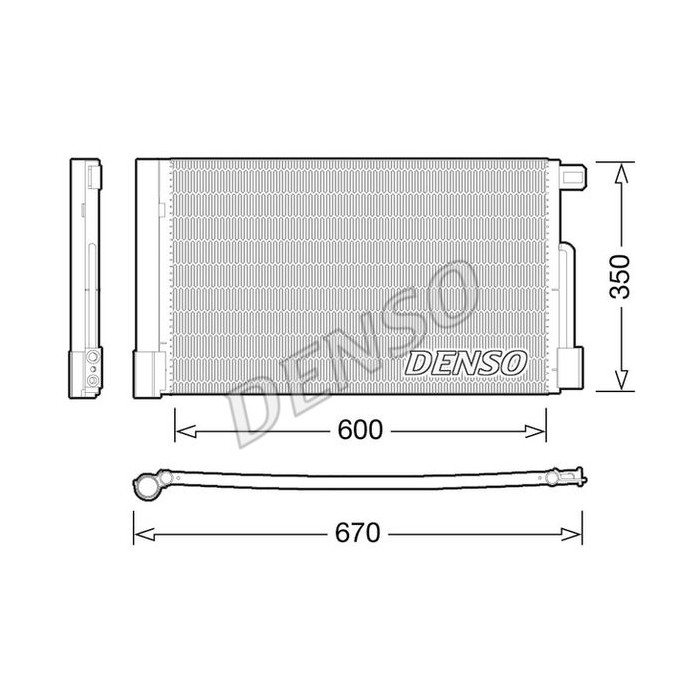 DENSO Kondensator, Klimaanlage DCN01004