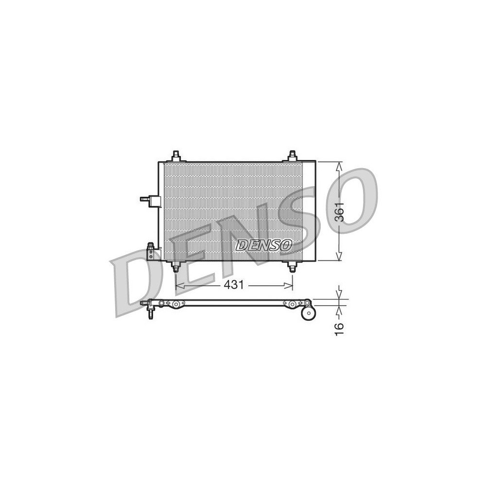 DENSO Kondensator, Klimaanlage DCN07009