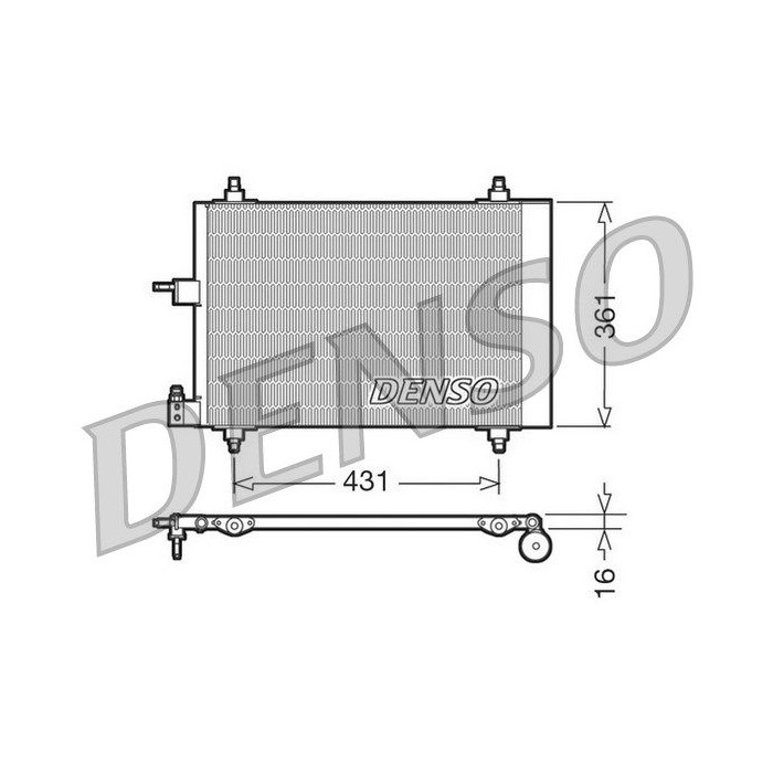 DENSO Kondensator, Klimaanlage DCN07009