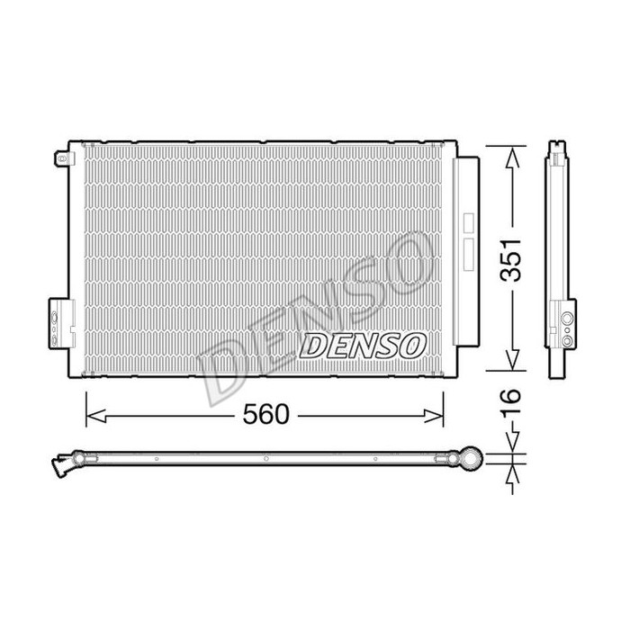 DENSO Kondensator, Klimaanlage DCN09043