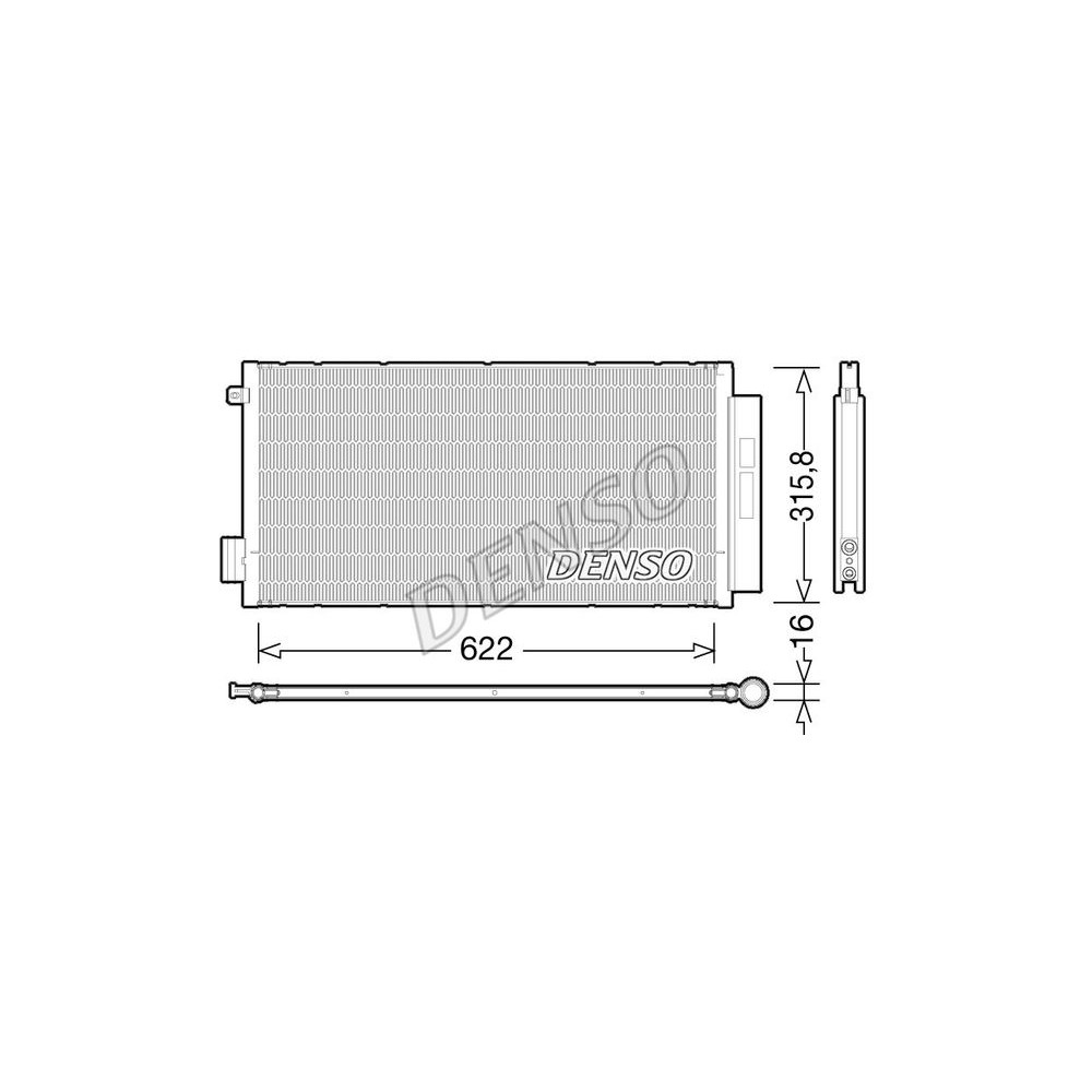 DENSO Kondensator, Klimaanlage DCN09044