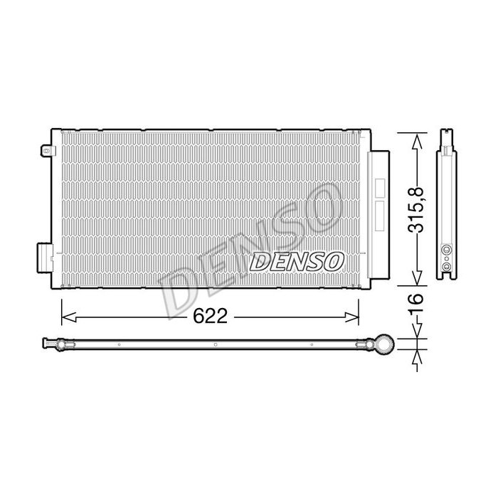 DENSO Kondensator, Klimaanlage DCN09044