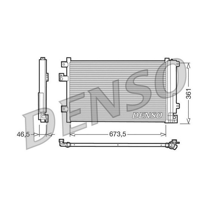 DENSO Kondensator, Klimaanlage DCN09084