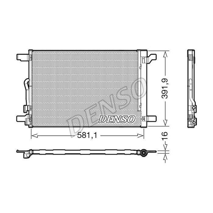 DENSO Kondensator, Klimaanlage DCN32024