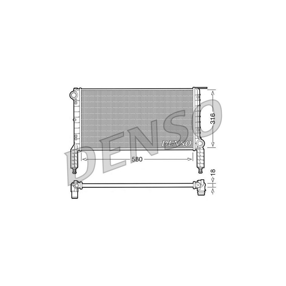 DENSO Kühler, Motorkühlung DRM09063
