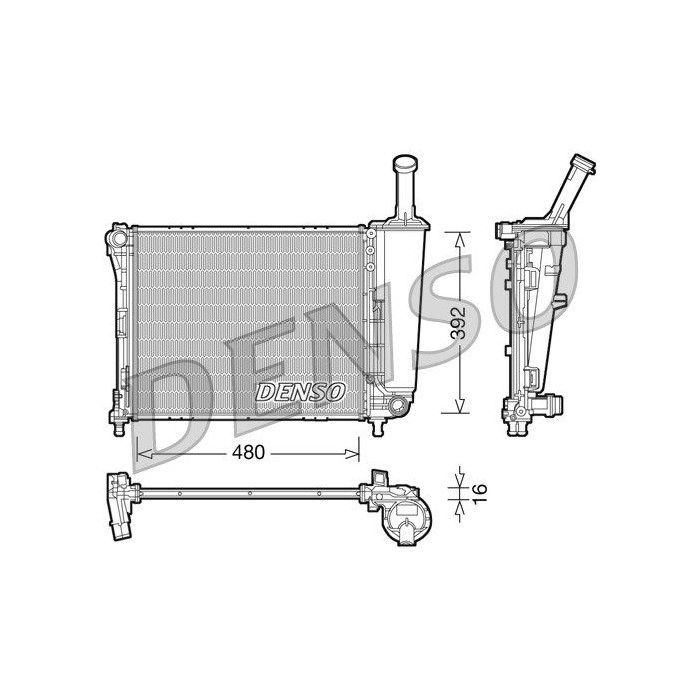DENSO Kühler, Motorkühlung DRM09088