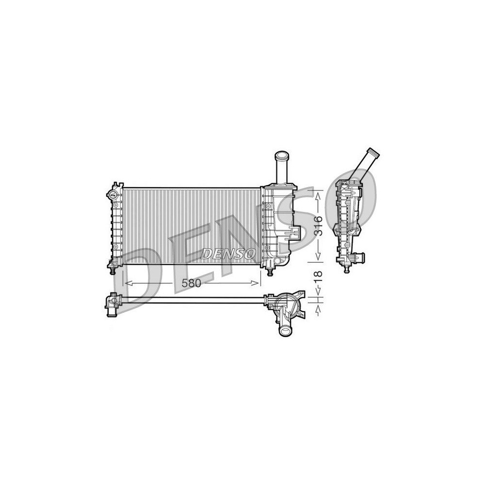 DENSO Kühler, Motorkühlung DRM09100