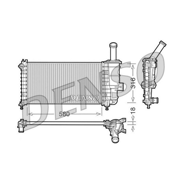 DENSO Kühler, Motorkühlung DRM09100